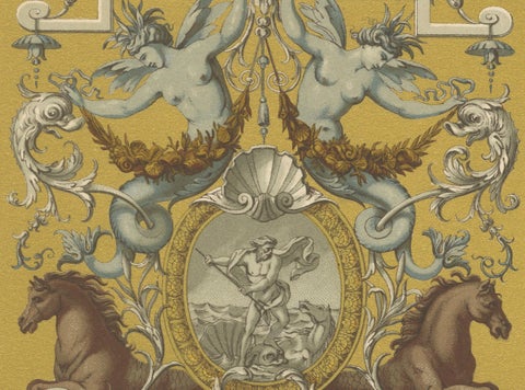 17th Century Grotesque Ornament, Mythical and Architectural Motifs, ca.1869, close-up 3