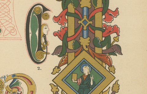 Celtic Manuscript Painting, 1887" from Ornamentenschatz by H. Dolmetsch, close-up 1