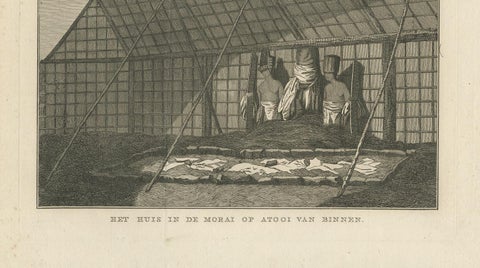 Antique Print of a House in Atooi by Cook, 1803, view 4