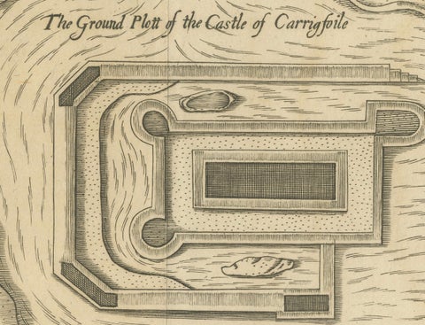 The Ground Plot of the Castle of Carrigafoyle, County Kerry, Ireland, 1890, close-up 2