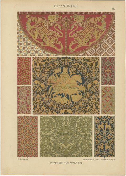 Byzantine Ornamental Art from Ornamentenschatz, 1887, view 4