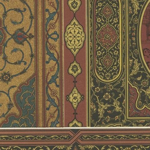 Pl. 68 Antique Print of Renaissance Ornaments by Racinet (c.1890), close-up 1