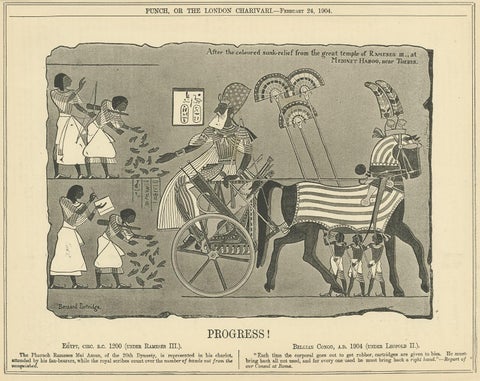 Antique Print of a Relief of the Temple of Ramesses III, 1904, view 4
