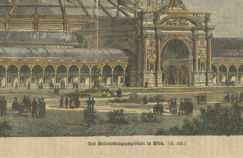 Das Weltausstellungsgebäude in Wien, The Vienna Exhibition Hall, 1873, close-up 1
