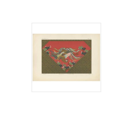 Antique Print of Tapestry ‘Japan’ by G. Audsley, 1882, view 3