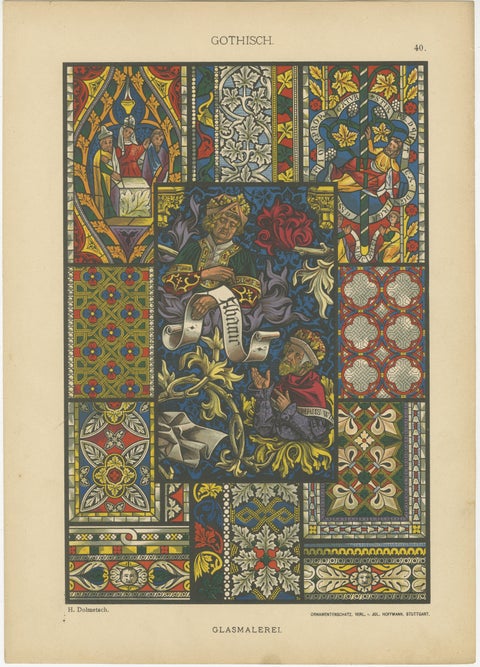 Extensive Collection of Gothic Artwork from Ornamentenschatz, 1887, view 3