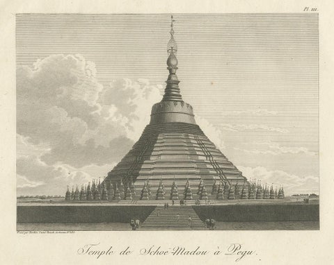 Antique Print of the Golden Temple at Pegu by Symes (1800), view 2