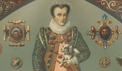 German Renaissance Painted Sculpture Print by Dolmetsch, Ornamentenschatz, 1887, close-up 5