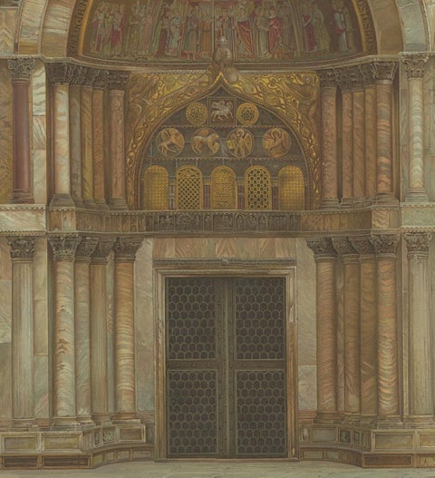 Antique Print of the Portal of Sant'Alipio of the Basilica of San Marco, view 4