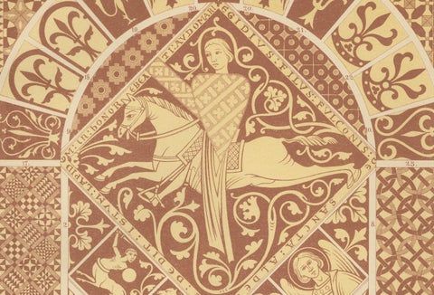 Romanesque-Gothic Architectural and Floor Designs by H. Dolmetsch, c.1887, close-up 2