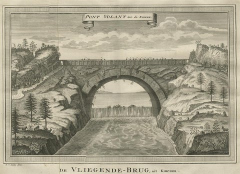 Antique Print of the Flying Bridge in China, 1747, view 2
