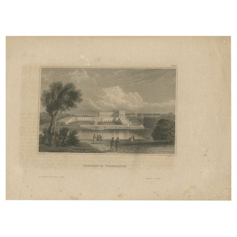 Antique Print of the Palace of Versailles by Meyer, 1848