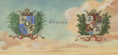 Baroque Splendor: The Östanå Manor in Gränna, 1692 Swidde Engraving, close-up 4