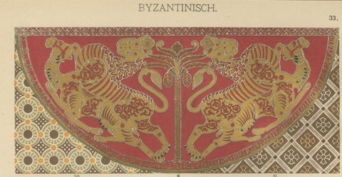 Set of 3 Byzantine Style Prints by H. Dolmetsch from Ornamentenschatz, 1887, close-up 2