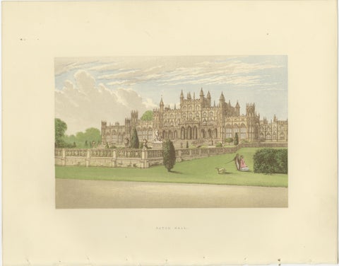 Victorian Country House Lithographs– Garnstone, Knowsley, Eaton, Holme Lacy 1850, view 5