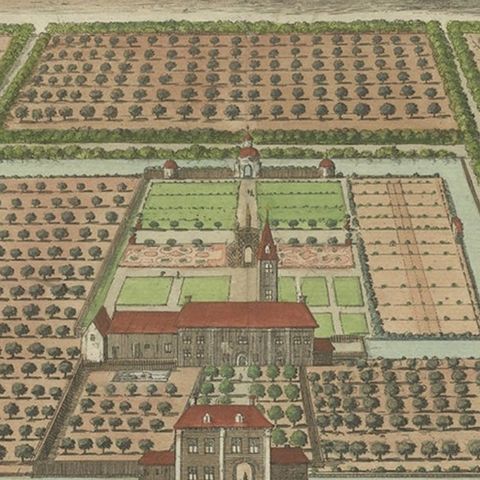 Print of the Soetendale Estate, Between Grijps and Serooskerke in Zeeland, 1696, close-up 3