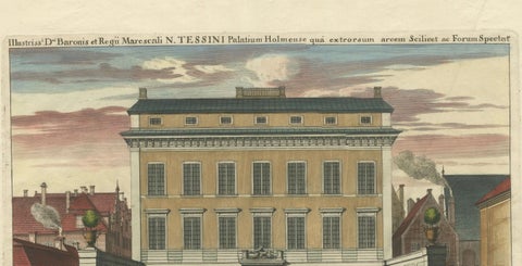 Baroque Dignity: Tessin Palace in Stockholm Captured by J. van den Aveelen, 1702, close-up 3