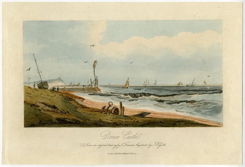 View of Dover Castle Atop the Cliffs in the Background, England, 1818, view 2