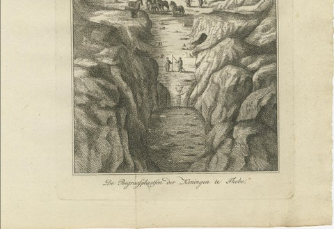 Royal Tombs in the Valley of the Kings, Thebes, Antique View, Egypt 1776, close-up 2