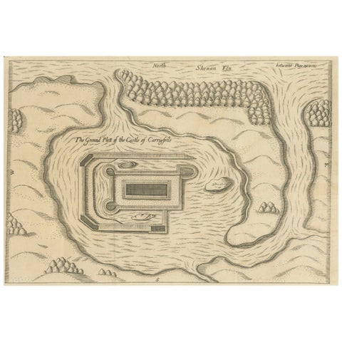 The Ground Plot of the Castle of Carrigafoyle, County Kerry, Ireland, 1890