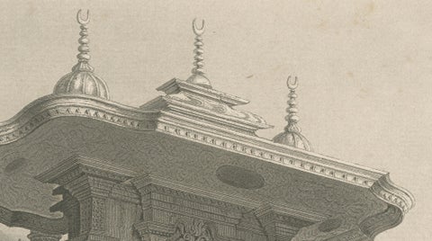 Constantinople Street Scene, Antique Print, Ottoman Fountain, 1850, close-up 6