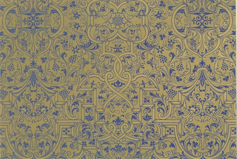 French Wallpaper and Textile Patterns, Damask and Scroll Motifs, ca.1869, close-up 1