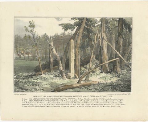 Boundary Marker at St. Croix River Source, 1817, A Historic Diplomatic Monument, view 2