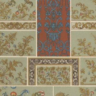 Three Original Renaissance Ornament Plates by Albert Racinet, 1873, close-up 1