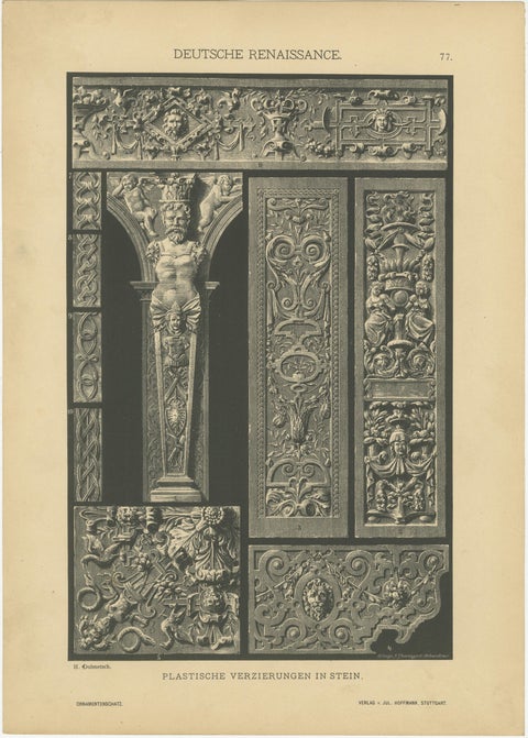 Compilation of German Renaissance Artwork from Der Ornamentenschatz, 1887, view 8