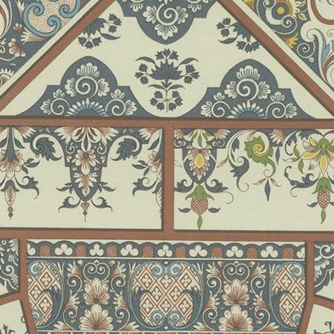 Pl. 82 Antique Print of XVIIth and XVIIIth Century Ornaments by Racinet (c.1890), close-up 1