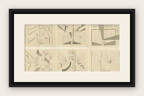 1739 Masterwork: Van der Horst's Architectural Elegance in Original Engravings, shown framed