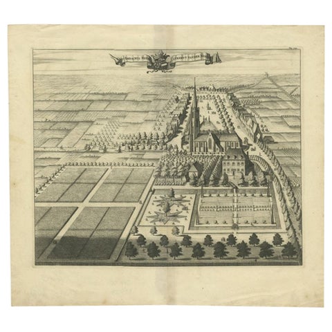Antique Print of the Heerlijkheid Nisse Estate by Smallegange, 1696