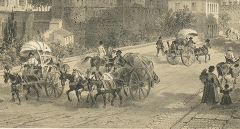 Basilica of San Giovanni in Laterano, Rome, Benoist 1869 Lithograph, close-up 4