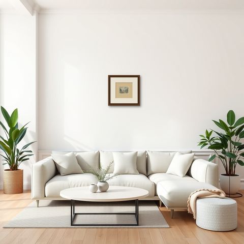 Antique Print of Gunterstein Castle Near Breukelen in the Netherlands, shown framed in a room, true to size
