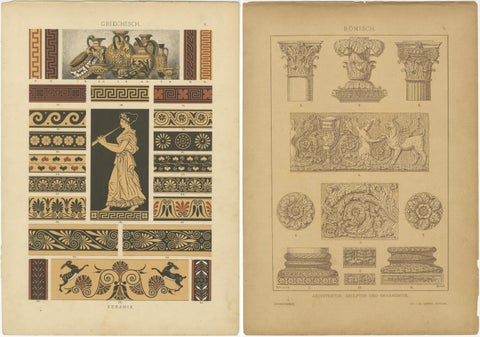 Classic Greek and Roman Designs from Dolmetsch's 1887 Ornament Treasury, view 4