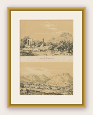 Selefke, Views of the Basilica and Citadel in Cilicia, Asia Minor by de Labode, shown framed