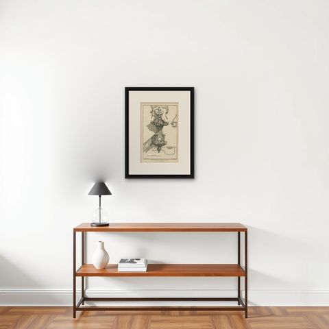 Original Antique Baroque Sermon Pulpit with Full Arch Elevation, circa 1740, shown framed on a wall, true to size