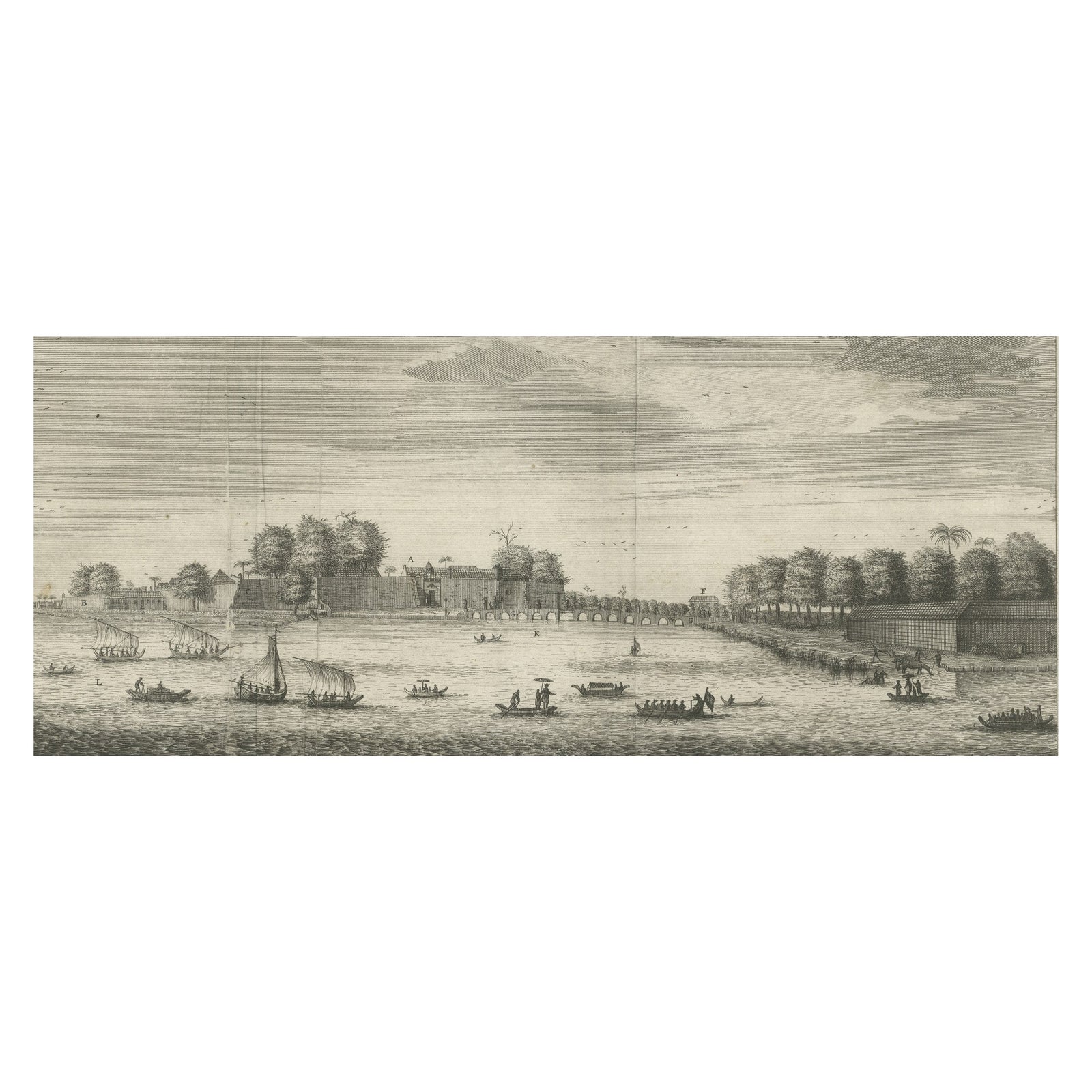 The Castle of Batavia (Jakarta) in the Dutch East Indies (Indonesia), 1726