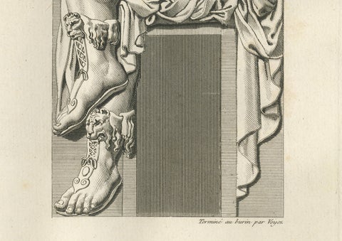 Antique Louvre Architectural Relief Engravings, French Neoclassical Plates 1803, close-up 6