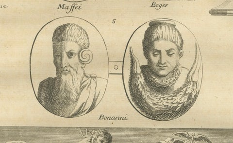 Roman Sculptures & Portrait Heads, Composite Antiquities Plate, Montfaucon 1721, close-up 2