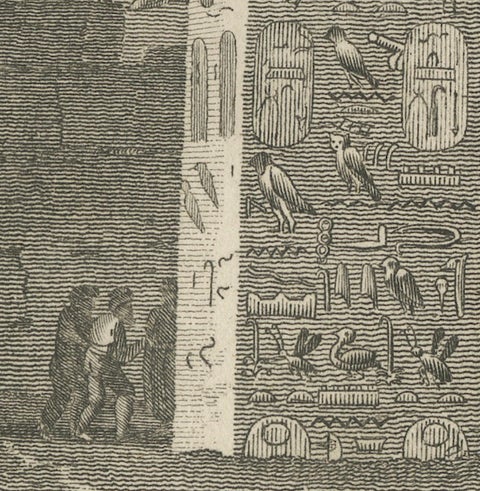 Echoes of Thebes: The Luxor Palace Ruins in Upper Egypt, 1801, close-up 1