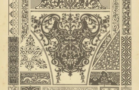 German Renaissance Decorative Arts from Der Ornamentenschatz, 1887, close-up 2