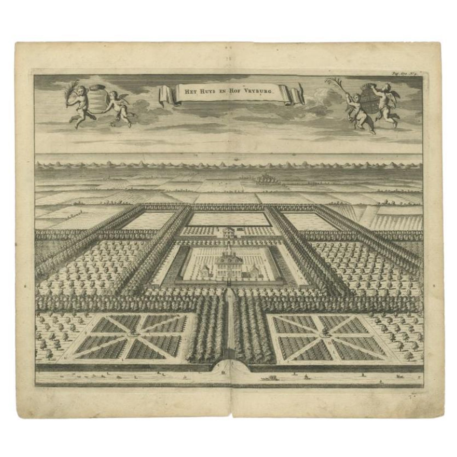 Antique Print of the West-Souburg Estate by Smallegange, 1696