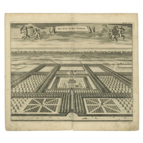 Antique Print of the West-Souburg Estate by Smallegange, 1696