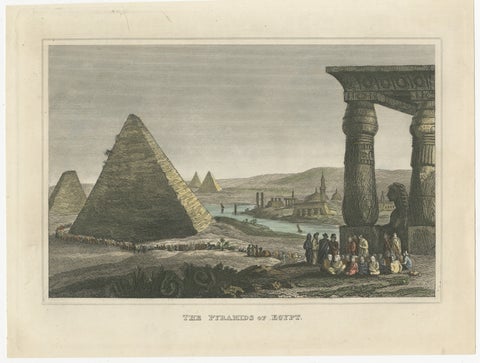 Timeless Majesty: The Pyramids of Egypt, A Rare 1828 Engraved Masterpiece, view 2