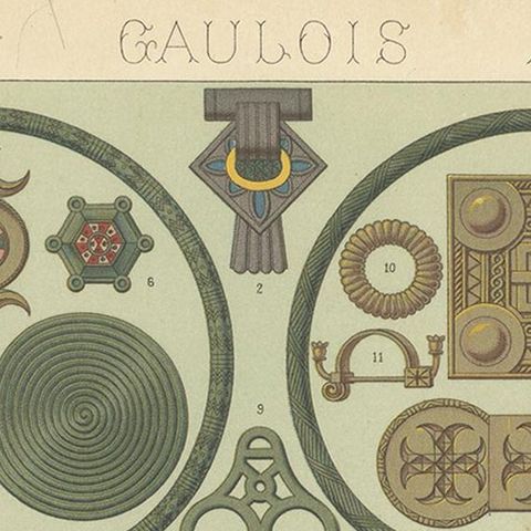 Pl. 1 Antique Print of French Decorative Objects by Racinet 'circa 1880', close-up 1