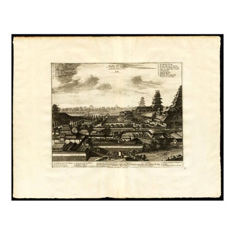 Antique Print of the Imperial Palace in Edo or Tokyo in Japan, c.1725, view 2