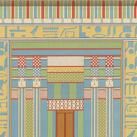 Antique Print of the Tomb in the Valley of Assassif by Binion, 1887, close-up 2