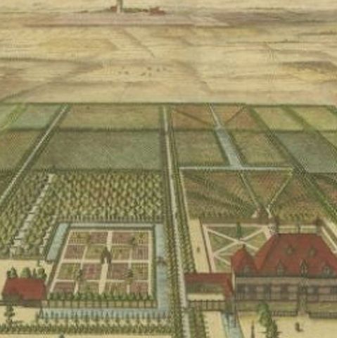 Antique Print of the Oostkapelle Estate near Domburg, The Netherlands, 1696, close-up 2