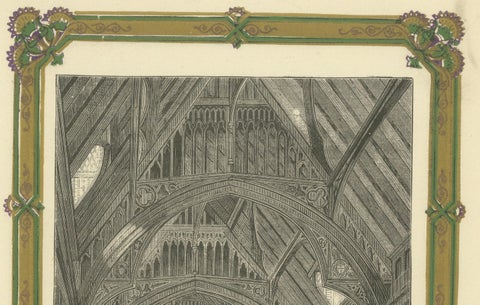 Engraved Interior of Guildhall: A Detailed Depiction of London's Ceremonial Hall, close-up 3